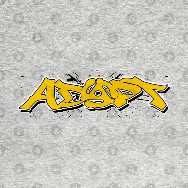 Adapt 45 (yellow with black splatter) by Nostalgink